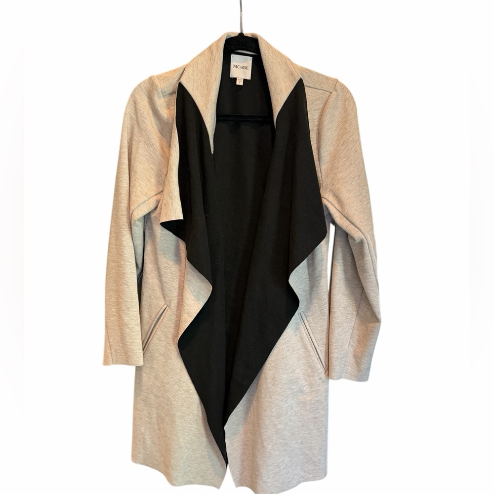 NIC+ZOE‎ Two-Tone Open Front Cardigan